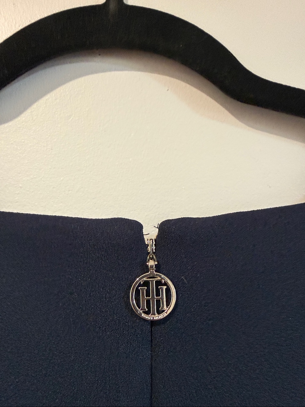 Tommy Hilfiger Navy Mini Dress with White Trim - Picture 5 of 6